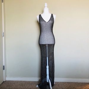 Gunmetal Woven Festival Dress